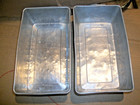 2 Vintage Unbranded Aluminum Bread Loaf meatloaf Baking Pans 9  X 5  Dings
