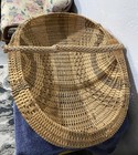 Vintage Large Harvesting   Flower Gathering Wicker Basket Handmade 21x31