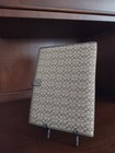 Coach Brown Mini C Woven Jacquard Leather Trim Day Planner Notebook Holder W Pen