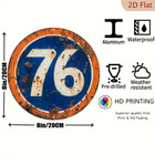 76 Gasoline Service Metal Sign Used Retro Style Pin Up Gas Oil Station Pump