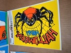 Lot Of 4 Vtg 90s Halloween Color Window Static Clings Frankenstein Ghost Spider 
