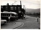Pittsburgh Railway Street Car Outside Ranky s Bar Trafford Pa Vintage Photo 5x7