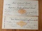 5 Checks With Imprinted Revenue Stamp    1870 s- 1900  Free Shipping