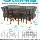 Patio Table Chairs Set - Square Waterproof 76 l X 54 w X 28 h Outdoor Bistro