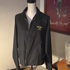True Vintage Hard Rock Caf   Las Vegas Black Zip-up Jacket L Original  Very Rare 