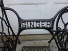 Antique Singer Treadle Sewing Machine Cast Iron Base Vintage Stand Table Frame