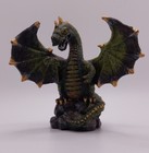 3 Mythical Dragons Red Blue Green Figurines