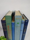 Lot Of 6   Antique Vintage Blue Hardcover Books   Decorative Staging Set Prop