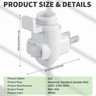 30 Sets Plug In Night Light Base With Shade Mount Clip  White Rotating Wall Diy