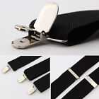 Unisex Adjustable Braces Suspenders Slim Trouser X Or Y Back Clip On Fancy Dress
