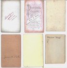 Six Antique Victorian Cdv Cabinet Card Photos Men Women Girl 1800s Named Studios