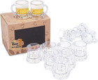Mini Plastic Beer Mug Shot Glasses With Handles For Party-2 16   Tall-2 Oz  s   