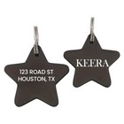 Star Pet Tag     Engraved Dog Cat Id  Custom Name   Number  Fast Ship