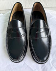 New Vintage G h  Bass Weejuns Polished Black Logan Penny Loafers Mens Size 10 D