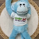 Monkey Joes Blue Hanging Monkey Plush Stuffed Animal 27   