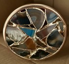 Vtg 1980 Chesnik-koch Brass Kaleidoscope Stained Glass Wheel