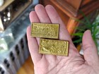 Two Brass Embossed Plaques With Jewish Scenes  Vintage Hebrew Bible Judaica Art