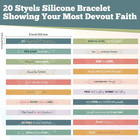 20 Christian Rubber Bracelets With Bible Verses - Bulk Silicone Wristbands