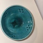 Antique Middle Eastern Bowl Persian Kashan Stonepaste Turquoise Blue
