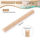 Wooden Dowel Rods  18mm 3 4 X 8 Inch Round Wooden Rod For Diy pack Of 10