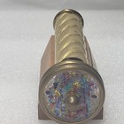 Vtg Chesnik Koch Brass Glass 2 Wheel Kaleidoscope W  Stand