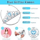 12 Pcs Princess Crowns Tiara Wand For Little Girl Silver Heart Snowflake Style