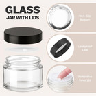 1oz Small Glass Jars With Lids  6 Pack Refillable Lip Balm Containers  Empty Cle