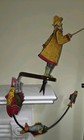 Authentic Models Kinetic Balance Toy Metal Vtg Skyhook Am Seal Fisherman Rustic 
