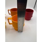 Vintage Tupperware Stacking Mugs Set Of 5 Harvest Yellow Orange Red  no Lids