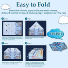 Paper Airplane Kit With 32 Sheets 16 Designs Origami Plane Gift For Kid Age 6-12