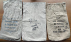 Vintage Lot Of 3 Cloth Canvas Money Bags -- Marine Bank  Federal Reserve  Blank