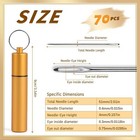 Garfxg 70 Pcs Straight Beading Needle For Jewelry Making  Size Silver