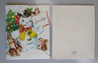 Set Of 6 Different  Juvenile Vintage 1950 s Christmas Cards W Envs Cute   Unused
