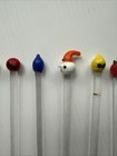 Vintage Swizzle Sticks Cocktail Drink Stirrers Set Of  6 