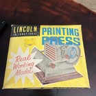 Vintage Lincoln International Printing Press Toy Working Model 1960   s Parts Only
