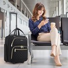 Carry-on Underseat 16-inch Luggage With Wheels  Softside Rolling Carry Black