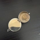 Vintage Alpaca Mexico Silver Tone Abalone Shell Hinged Trinket Pill Box