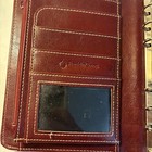 Vintage Franklin 6 Ring Burgundy Leather Binder 7 75    X 6 25   