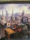 Simon Javar Signed Framed Steam Locomotive On Track Framed Art Print Steampunk