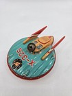 Vintage Masudaya Modern Toys X-326 Flying Saucer Tin Friction Japan Space Toy