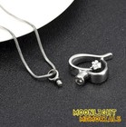 New Heart Pet Paw Charm Cremation Urn Keepsake Ashes Memorial Necklace