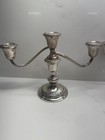2 -gorham Classic Sterling Weighted Convertible 3 Arm Candelabras Total 6 Pcs 