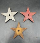 3 Vintage Antique 4    Architectural Cast Iron Star Plate Building Tie