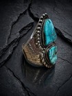 Vintage Navajo Sam Owens Sterling Silver Cuff Bracelet 