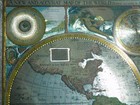 Vintage 14  X 11  Framed Map Of The World Metal Etching By John Speed 1676