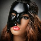 Halloween Costume Black Phantom Of The Opera Theater Masquerade Party Men Mask