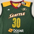 Adidas Performance Seattle Storm  30 Tanisha Wright Autographed Jersey Sz M Nwt 