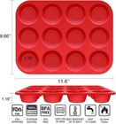 2 Pack 12 Cups Silicone Muffin Pan Non-stick Cupcake Pans Silicone Muffin Tray