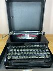 Nice  1935 Corona Standard Serviced Glossy Black  flat Top  Typewriter