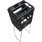 Tourna Black Mini Ballport Holds 36 Tennis Balls Cart Stand Carrier Hopper New